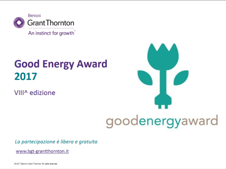 Good Energy Award 2017 regolamento