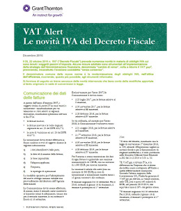 VAT Alert Decreto fiscale