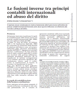 Le fusioni inverse tra principi contabili internazionali ed abuso del diritto