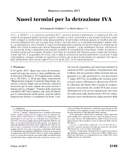 Nuovi termini per la detrazione IVA