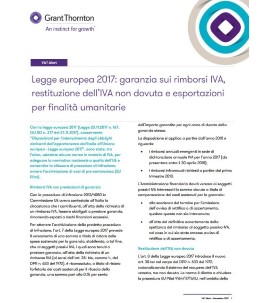 Alert IVA legge europea 2017