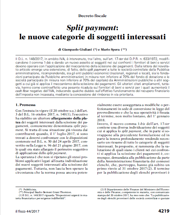 Split payment: le nuove categorie di soggetti interessati