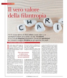 Cover articolo Il vero valore della filantropia