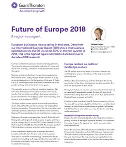 IBR Future of Europe 2018 report - cover