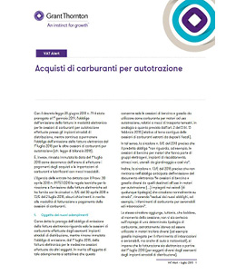 VAT Alert: acquisto carburanti per autotrazione e fatturazione elettronica