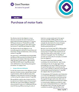 VAT Alert: purchase of motor fuels
