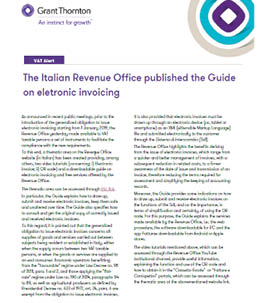 VAT Alert - The Italian Revenue Office published the Guide on electronic invoicing