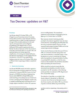 VAT Alert - Tax decree: updates on VAt - cover
