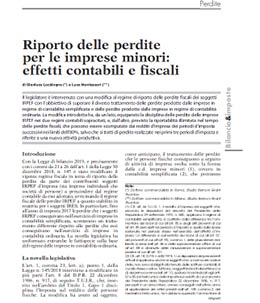 Riporto perdite per le imprese minori: effetti contabili e fiscali - cover