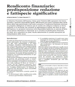 articolo su rendiconto finanziario