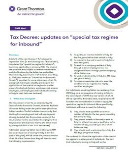 Tax decree_updates on special tax regime
