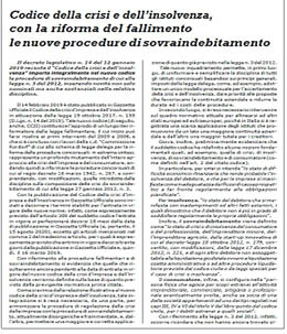 Codice della crisi e dell'insolvenza
