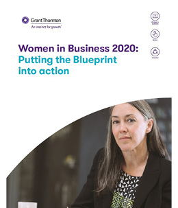 Copertina report Women in Business 2020 dedicata all'indagine del network riguardo l'evoluzione sociale della posizione delle donne all'interno delle aziende