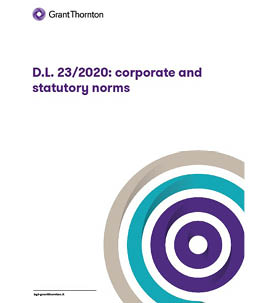Brochure for "Corporate and statutory norms" - Law Decree 23/2020