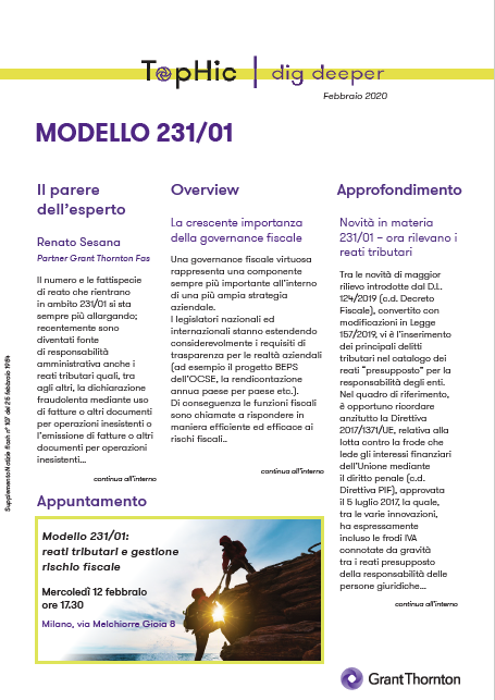 Prima pagina TopHic mese di febbraio