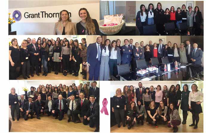 Our Grant Thornton people wearing the pink ribbon