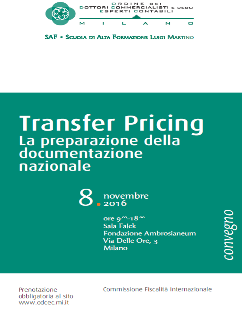 Transfer pricing: la preparazione della documentazione nazionale - locandina evento
