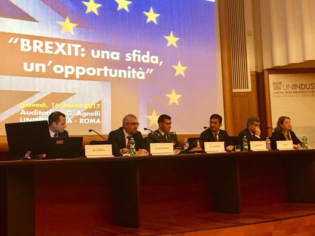Alessandro Dragonetti, Paolo Besio e Simonetta La Grutta convegno sulla Brexit