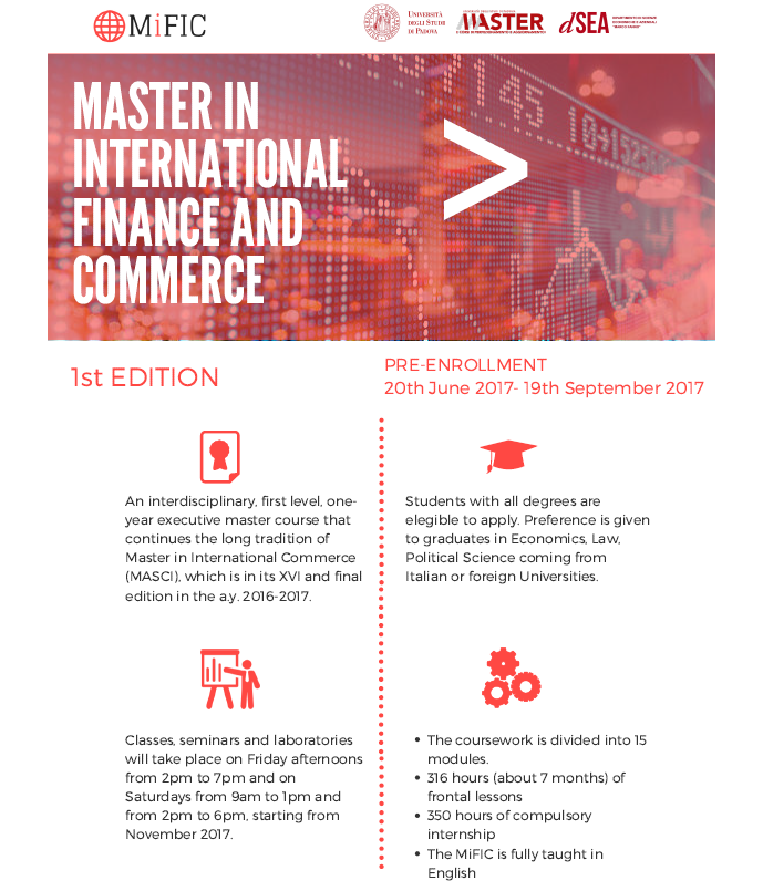 Master in international finance and commerce