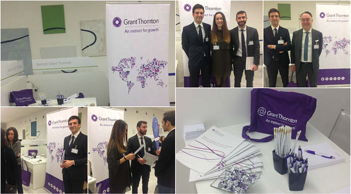 Foto di gruppo e dello stand di Bernoni Grant Thornton al Bocconi&Jobs