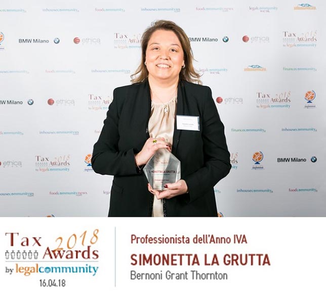 Simonetta La Grutta awarded as VAT Professional of the year