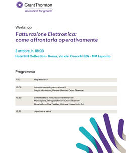 Locandina workshop Fatturazione elettronica_come affrontarla operativamente