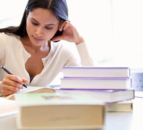 Student with books