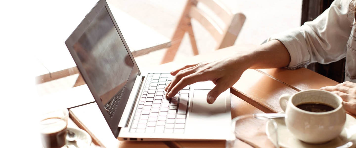 Man working with laptop