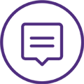 Icon showing a conversation bubble
