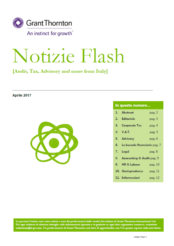 Immagine cover delle notizie flash di aprile 2017