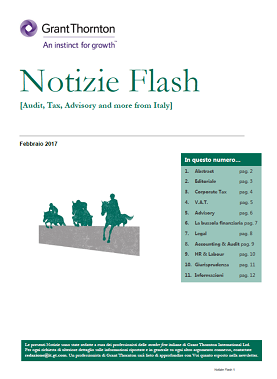 Immagine cover delle notizie flash di febbraio 2017