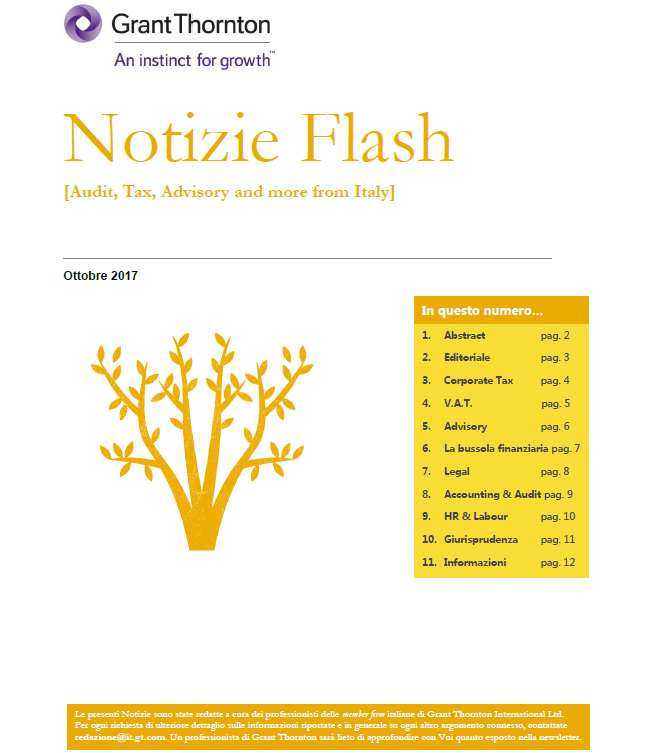 Immagine cover delle notizie flash di ottobre 2017