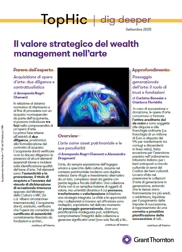 Il valore strategico del wealth management nell’arte