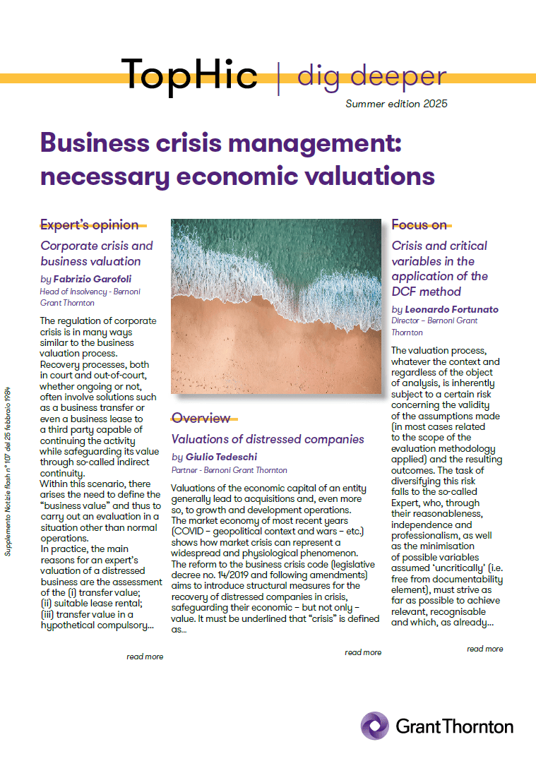 Business crisis management: necessary economic valuations